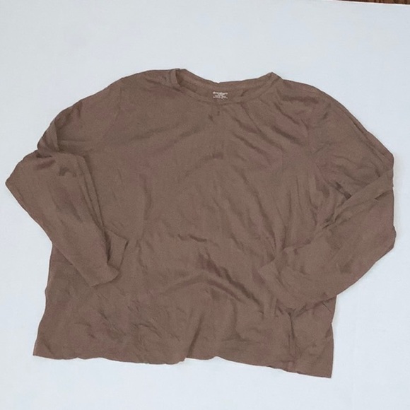 Dressbarn Long Sleeve Tee - Brown - Size 14/16 - Picture 1 of 2